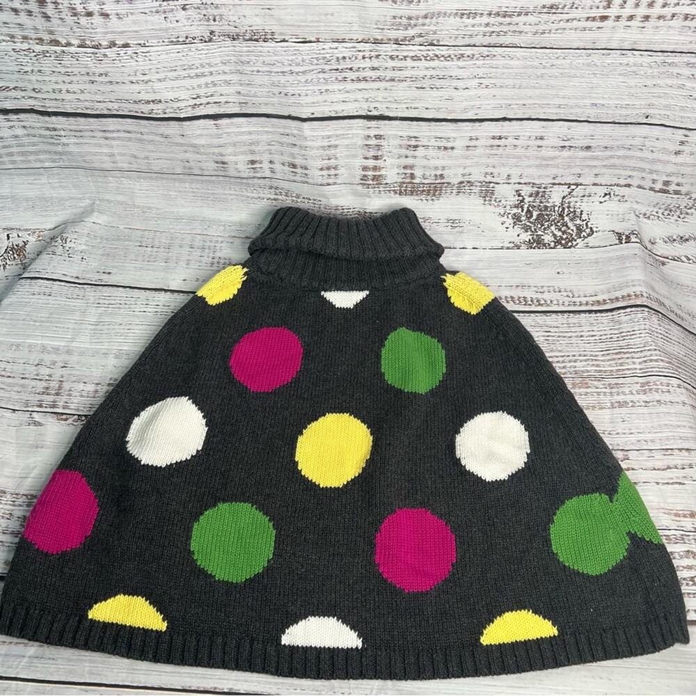 Gymboree Girls XS Polka Dot Turtleneck Poncho Sweater Cotton 2010 Merry & Bright - Picture 3 of 9